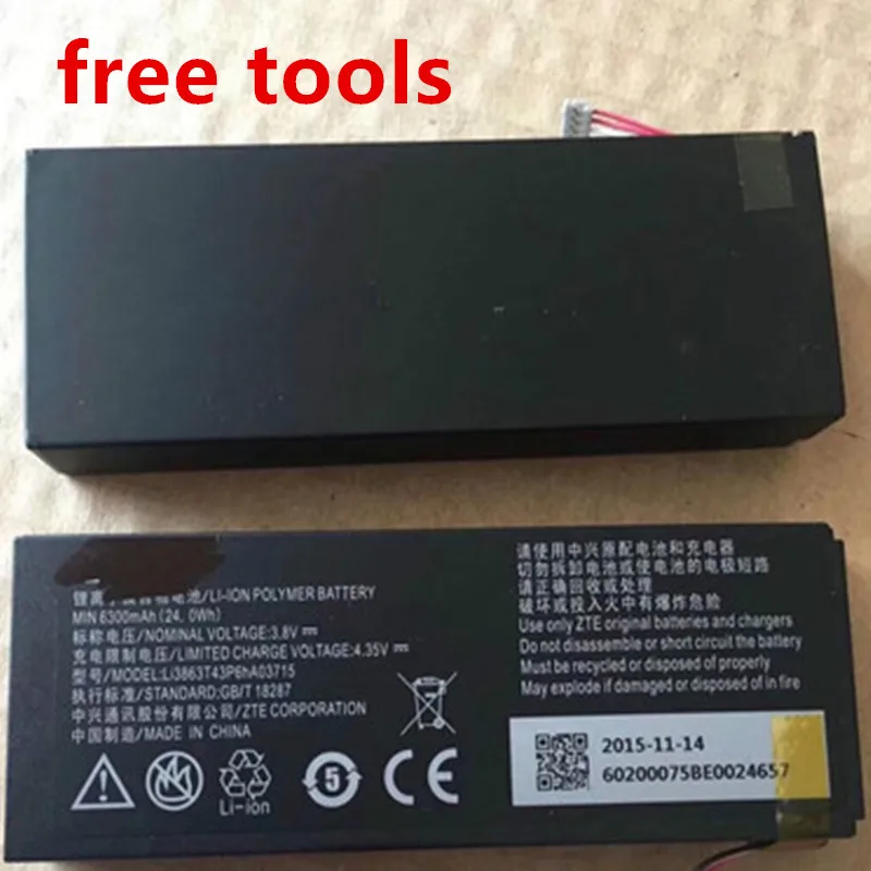 

3,8 V 6300mAh Li3863T43P6hA03715 MF97V батарея для телефона для ZTE SPro 2 / ZTE SPro II батарея с ремонтом s