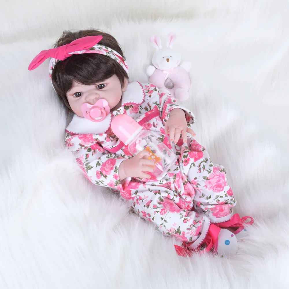 Милые куклы BeBe Reborn PP Хлопок тело 55 см силиконовые реалистичные Новорожденные