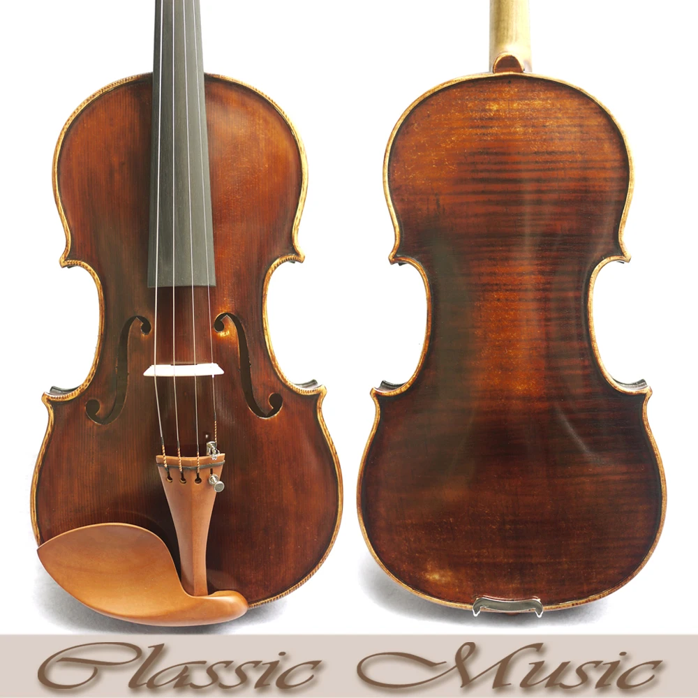 Античная скрипка Amati профессиональный цех для скрипки. No.2403. Глубокое и темное