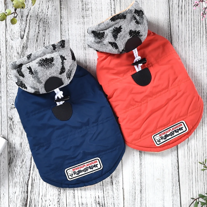 Дизайнерские зимние шляпы одежда маленькая собака Оранжевый Синий XS XXL Pet Теплый наряд для кошки Щенок питбуль-терьера такса куртка одежда поставки