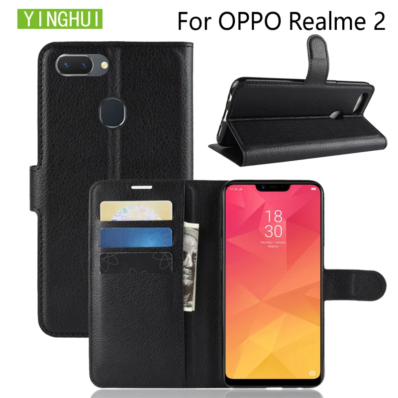 Phone Cover For OPPO Realme 2 Case Soft Silicone PU leather flip case For OPPO Realme 2 Phone Case with Card Holder Magnetic