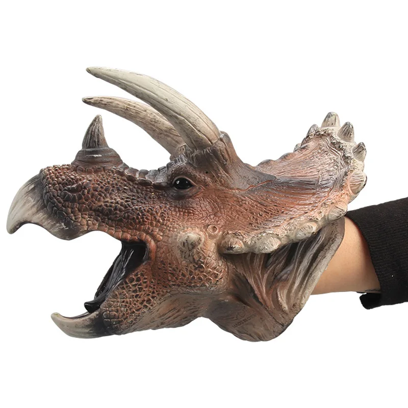 Супердинозавр Triceratops ручная кукла Нетоксичная мягкая резина голова животного