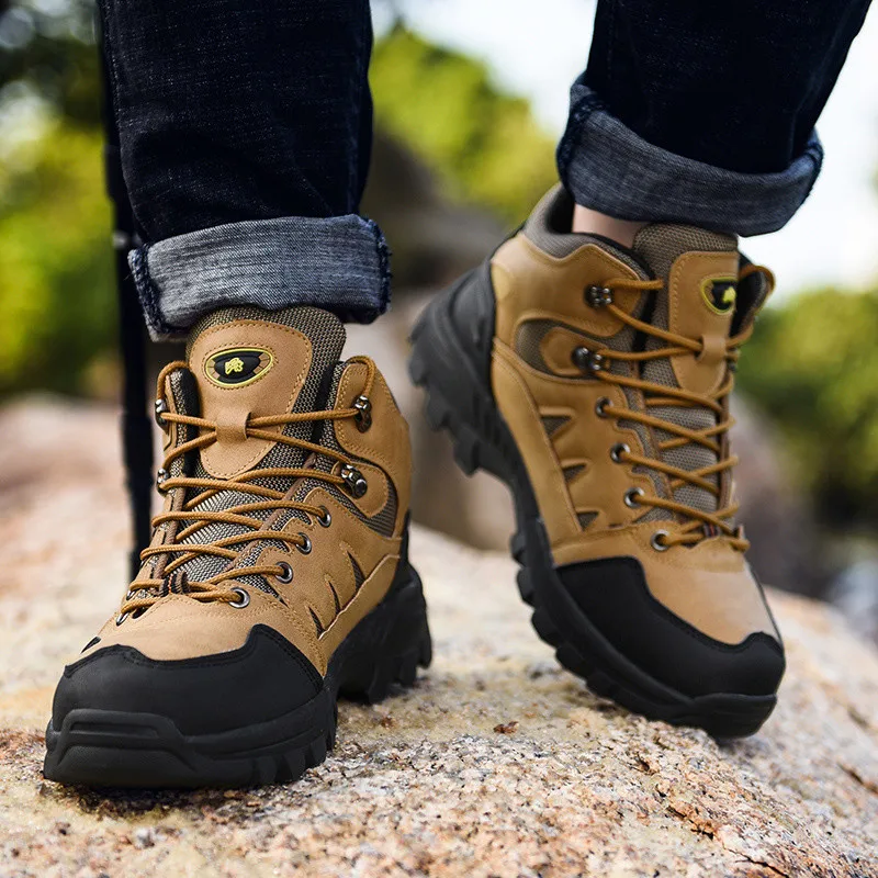 Botas de senderismo marrones y cómodas para hombre y mujer, zapatos de viaje, calzado senderismo de grande|Zapatos de - AliExpress