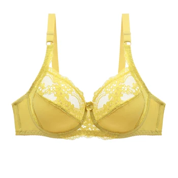 Thin Cup Bras for Women Adjusted-straps Underwire Bra Sexy Underwear Lace Bralette Lingerie Top Plus Size 38C-48DD