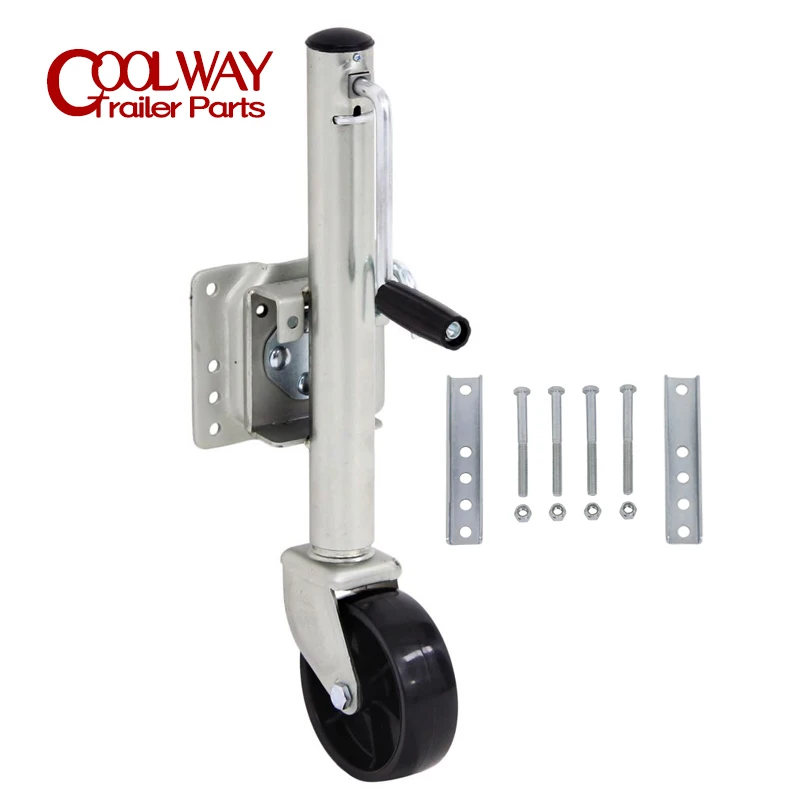6 Inch Solid Wheel Swivel Trailer Jack Jockey Wheel with Bolt On Capacity 540KG for Boat RV