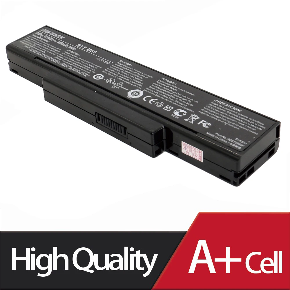 Bateria do Portátil para Msi Squ528 M655 M660 M662 M670 M677 Cr400 Pr600 Pr620 Gx400 Gx600 48wh Gx610 10.8v 4400mah Bty-m66 - Imagem 4