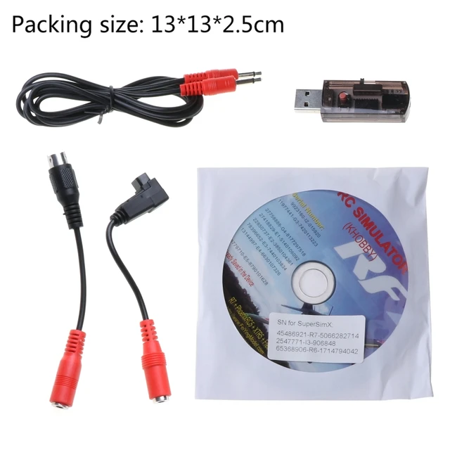 New 22 in 1 Simulator RC USB Flight Simulator Compact Disc Cable Support Realflight G7 Radio Aerofly FMS XTR 2