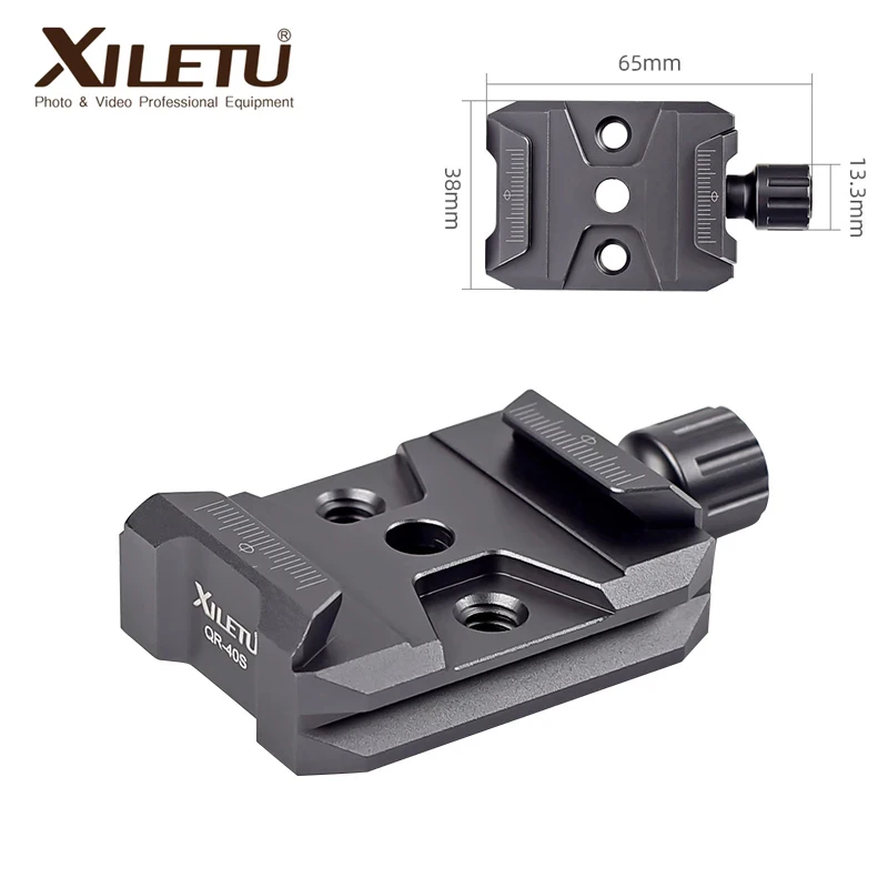 Xiletu Qr40S Morsetto A Sgancio Rapido Sedile Universale Per Treppiede Stabilizzatore Serie Dji Ronin S/Ronin Sc E Zhiyun Crane