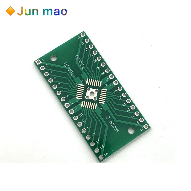 Адаптер преобразователь QFN32 QFP32 для DIP DIP32 20 шт. разъем PCB SMD 0 8 мм 65 штырьковый шаг