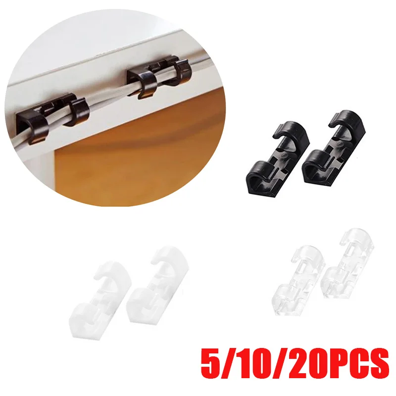 Universal Cable Organizer USB Cable Winder Desktop Tidy Cable Management Clips Cord Holder Wall Wire Manager Data Line Organize - ANKUX Tech Co., Ltd