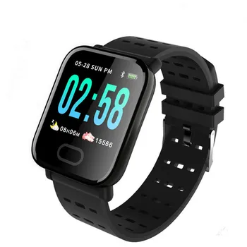 

A6 Big Screen Smart Bracelet Blood Pressure Oxygen Heart Rate Multiple Sports Real-Time Monitoring Long Standby Life Waterproof