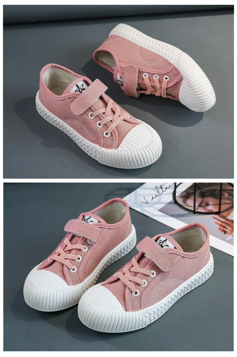 Autumn Fashion New Children Canvas ayakkabı Girls Sneakers Toddler Breathable Spring Kids Shoes For Boys Soft Casual Shoes