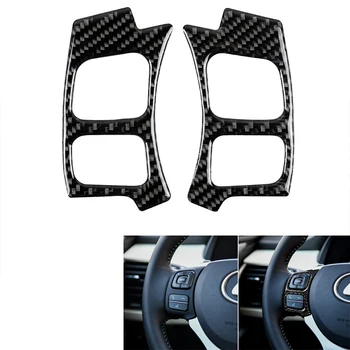 

Car Styling Carbon Fiber Sticker Interior Steering Wheel Button Decoration Cover Trim Stickers For Lexus IS250 NX200 /200t /300h