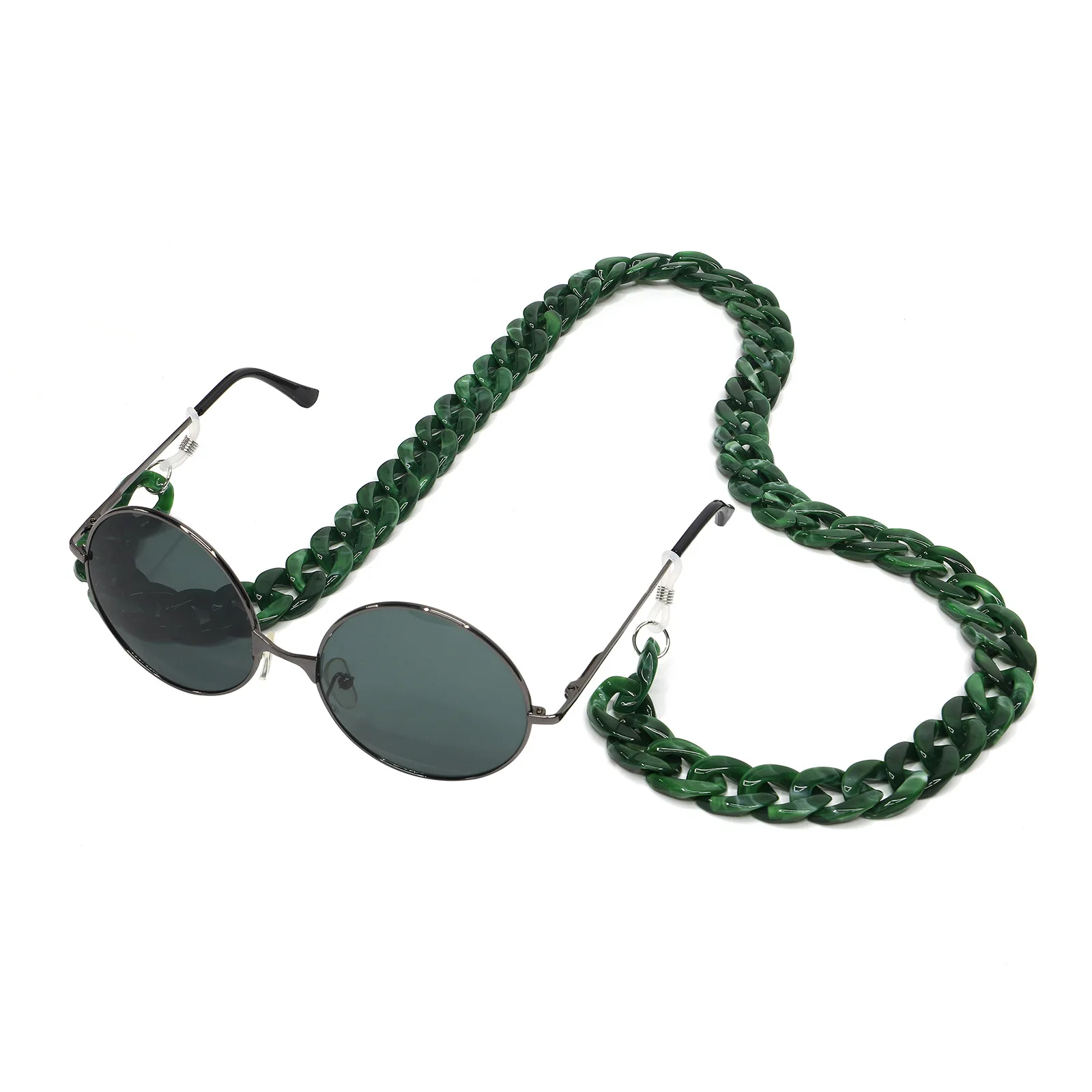 Коричневые широкие акриловые солнцезащитные очки, цепочки для очков для женщин и девушек, регулируемый держатель для очков, шнур, ремешок, цепочка для очков - Цвет: 4