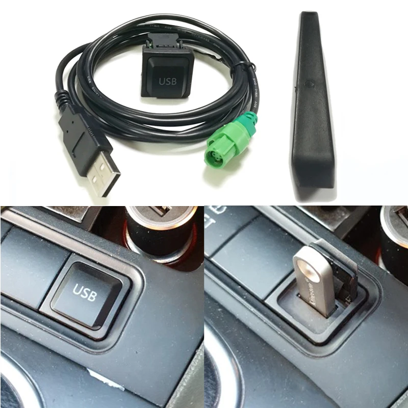 Автомобильный USB кнопочный переключатель RCD510 RCD310 CD плеер радио USB адаптер для VW Golf Jetta камера Bora Touran для Skoda Octavia Fabia