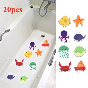 

20PCS Bathroom Stickers Anti-Slip Tub Stickers Sea Creature Stickers Bathtub Decals Slip Prevention Pasters Bathroom Supplies
