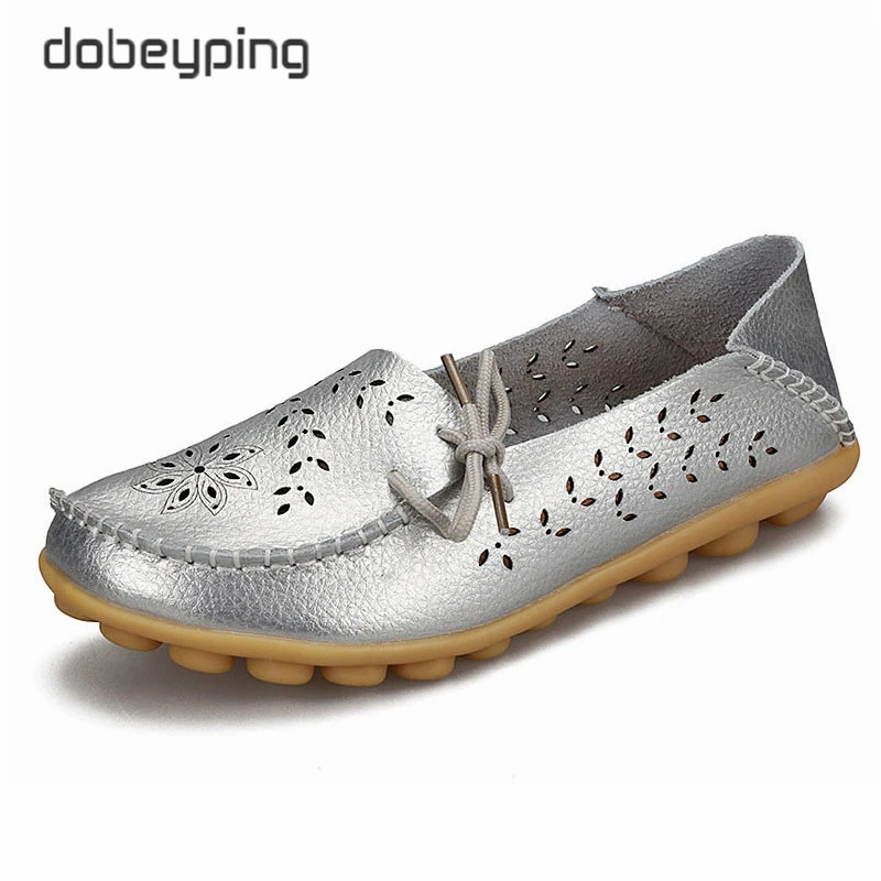 Female Flats Shoe Footwear Moccasins Driving Woman Loafers Slip-On Genuine-Leather Womens