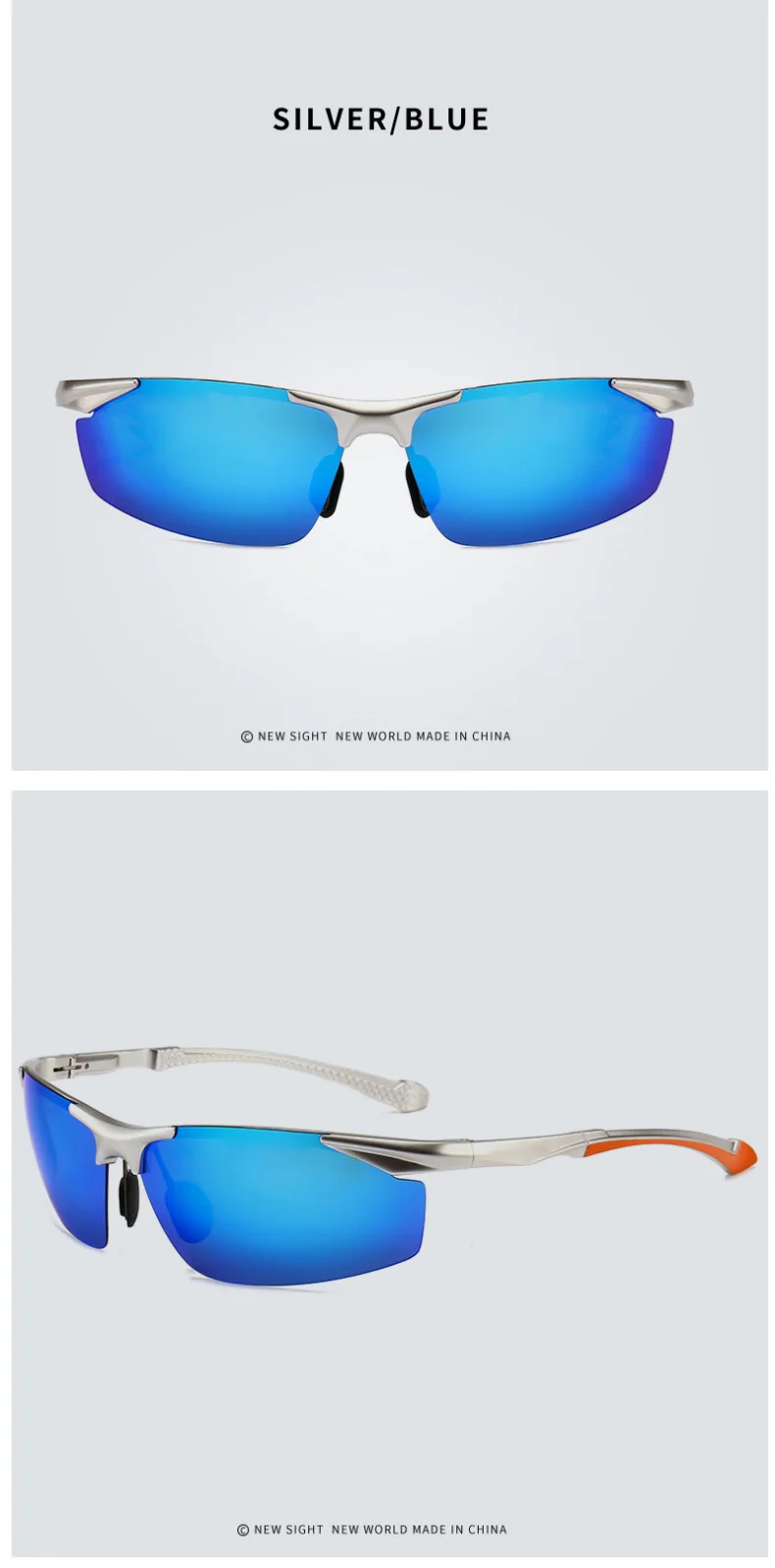 Поляризационные солнцезащитные очки из алюминиево-магниевого сплава для мужчин, для вождения на открытом воздухе, полуоправы