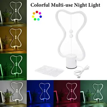 

LED Magnetic Balance Lamp Colorful Dimmable Multi-use Desk Night Light for Bedside Table