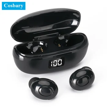 

2020 Bluetooth Earphone Wireless Headphone with Microphone and Power Display Waterproof Sport In-ear Headphone HIFI Stereo Sound