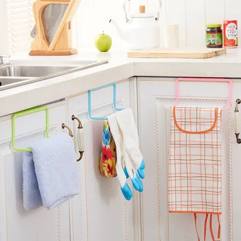 

Cabinet Door Back Type Single Bar Towel Rack Plastic Traceless Rag Hanging Rack Towel Bar Multi-purpose Miscellaneous Items