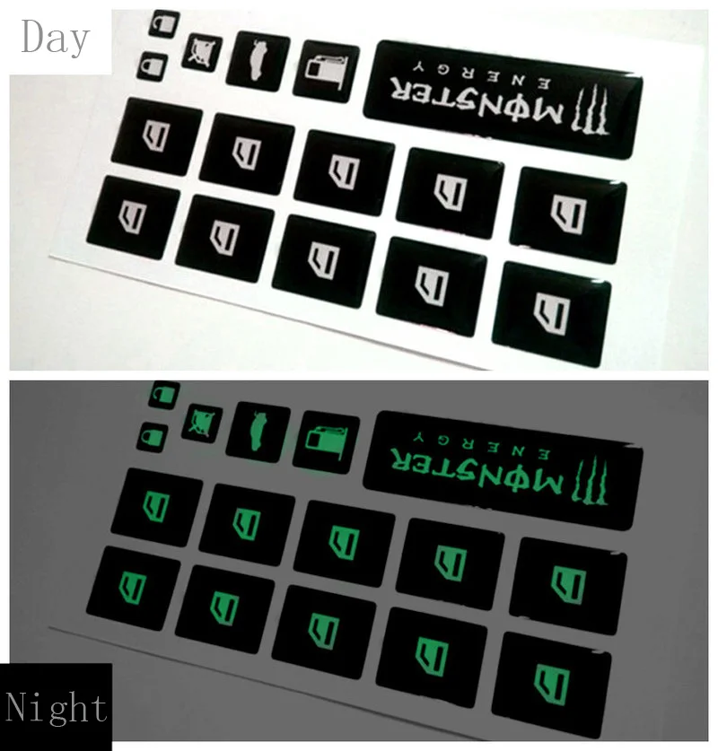 

car switch stickers luminous car button fluorescent stickers for Corolla Sail 3