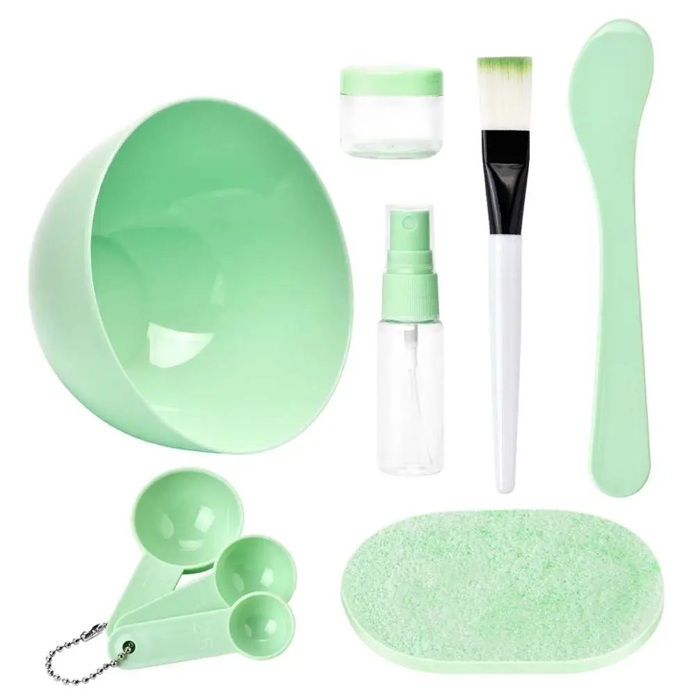 

YBLNTEK 7PCS Face Mask Mixing Bowl Set Professional Facial Care Mask Tool Bowl Stick Brush Beauty Makeup Full Cosmetology Device