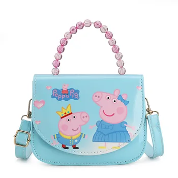 

Peppa Pig Children's Anime Figure Bag One Piece Fashion Girl Shoulder Bags Princess High-capacity Lovely Handbag Messenger Bag
