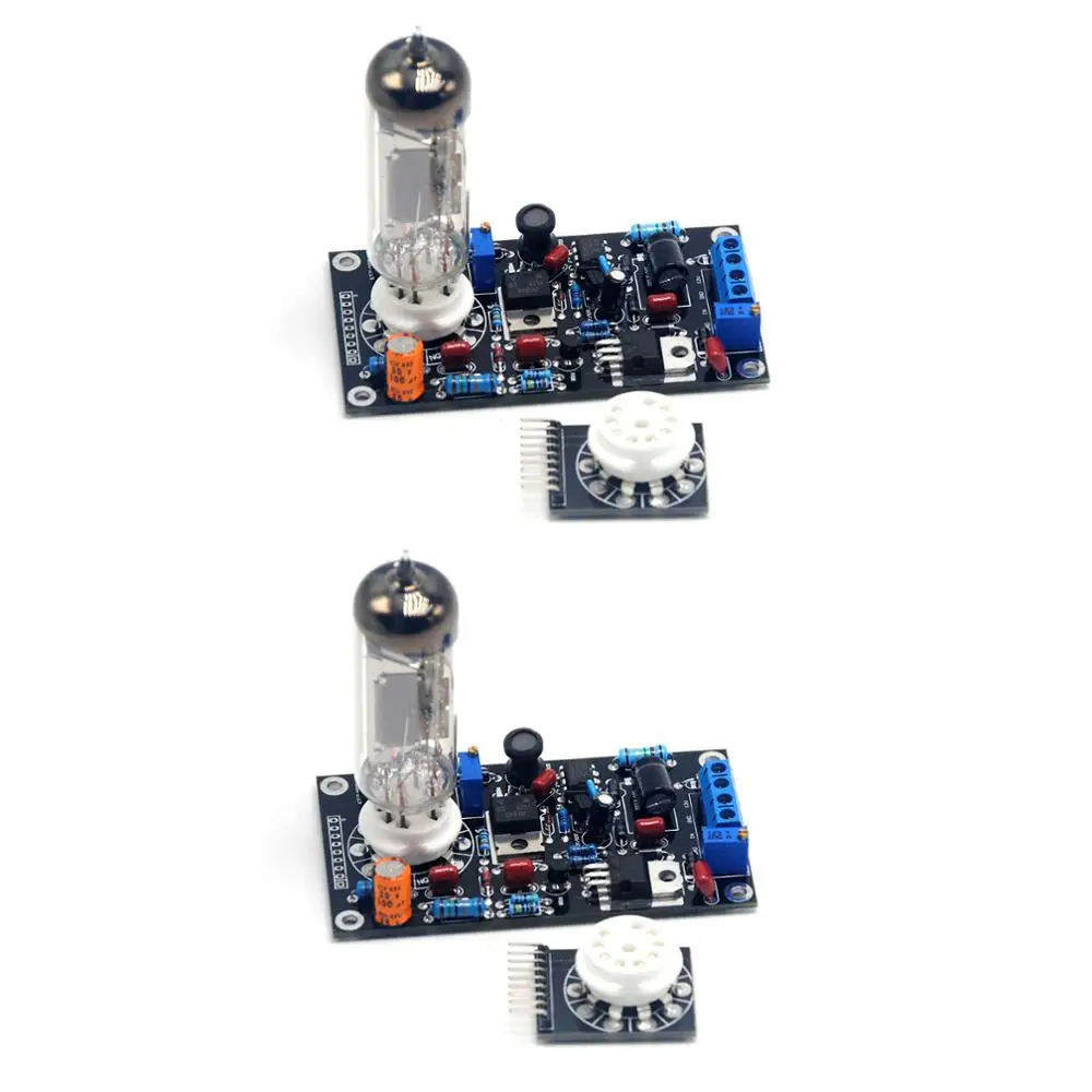 

2pcs Low Voltage Level Indicator Tube Cat Eye 6E2 Driver Board w/ Plate Level Indication Harmonic Tube