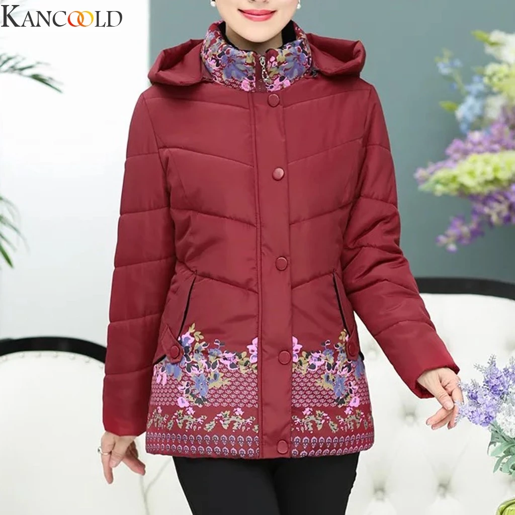 KANCOOLD, женские зимние куртки, пальто, парки, имитация танга, костюм, куртки, теплая верхняя одежда с капюшоном, большой воротник из искусственного меха
