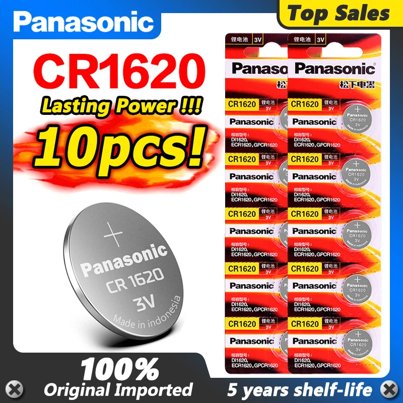 10 оригинальных совершенно новых батарей для PANASONIC cr1620 3v кнопочный Аккумулятор