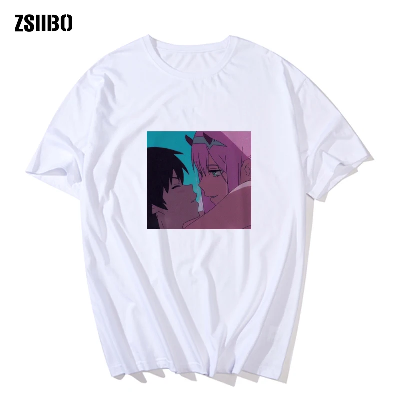 Футболка с коротким рукавом Lovely Zero Two от Darling In The Franxx футболка забавным дизайном
