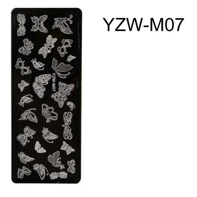 Manicure Rectangular Printing Plate Nail Polish Blue Film Steel Plate Printing Transfer Printing DIY Seal Stamp Plate Tool Nails YZW-M07