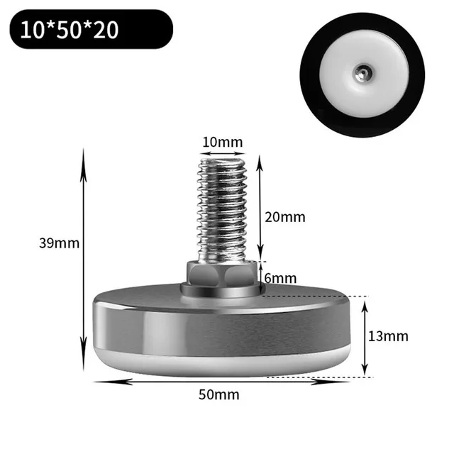 2/4/8Pcs Metal Furniture Legs Anti-slip Base Coffee Table Cabinet Leg Pad M6 M8 M10 Adjustable Leveling Feet Leveler 15mm-40mm 50mm  M10x20mm