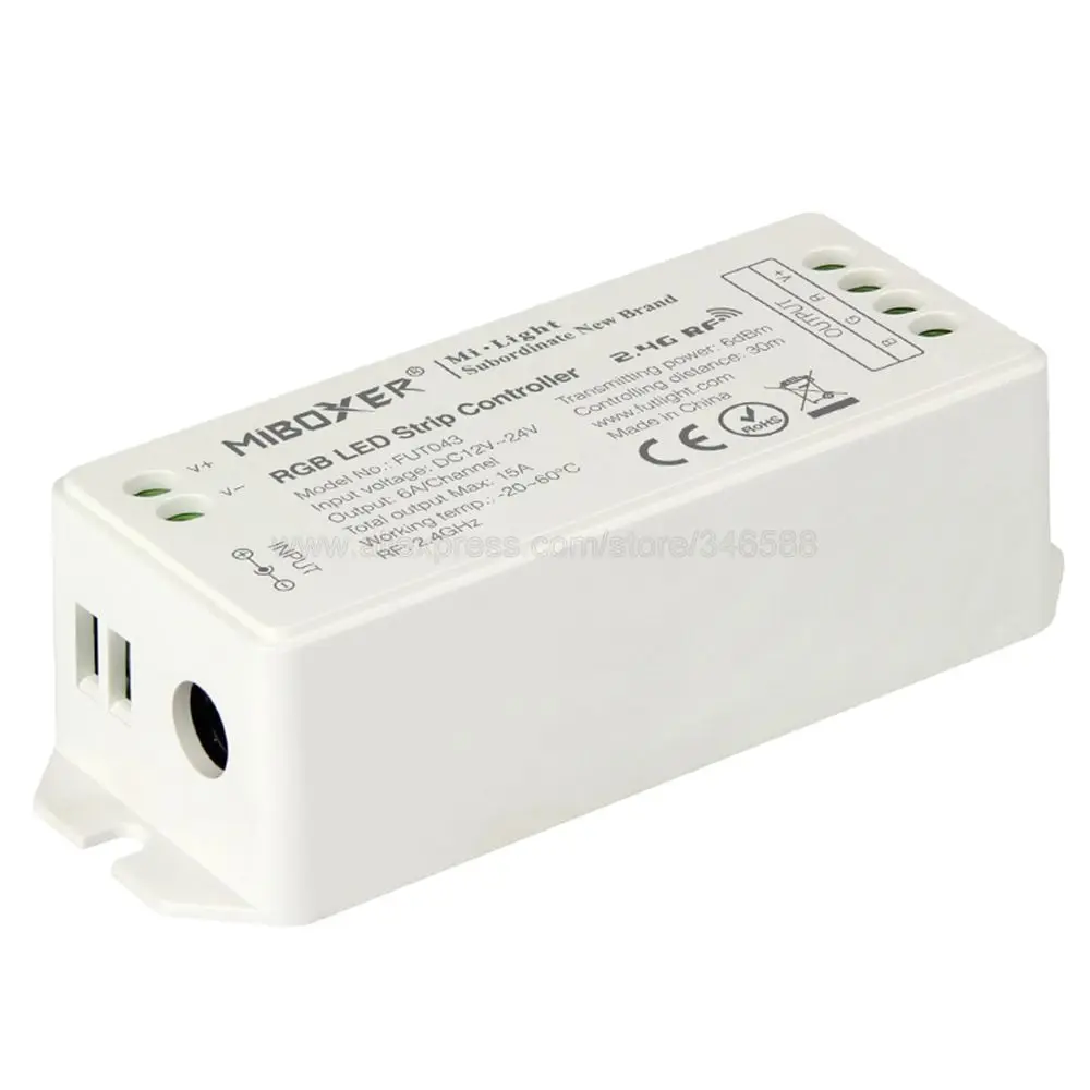 Пульт ду MiBoxer FUT043 светодиодный 12 в пост. Тока 24 6 а/ч 15 а 2 4 ггц|strip controller|rgb led strip