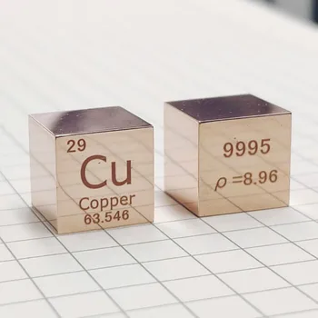 

MIRROR POLISHED High Purity 99.95% Copper Cu Metal Element Periodic Table Cube 10mm