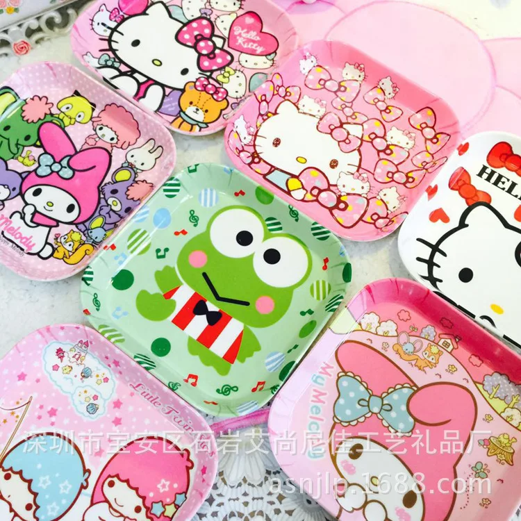 

Cute Cartoon HelloKitty Melamine Resin Tableware Snack Plate Cartoon Cute Creative Fruit Plate Melamine Dish