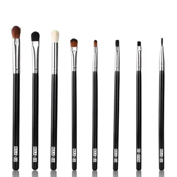 

Make Up 8PCS Wood brush Wool Fiber eyeshadow eyebrow eyeliner soft Cosmetic Brushes Eye Shadow pinceis de maquiagem Jz115