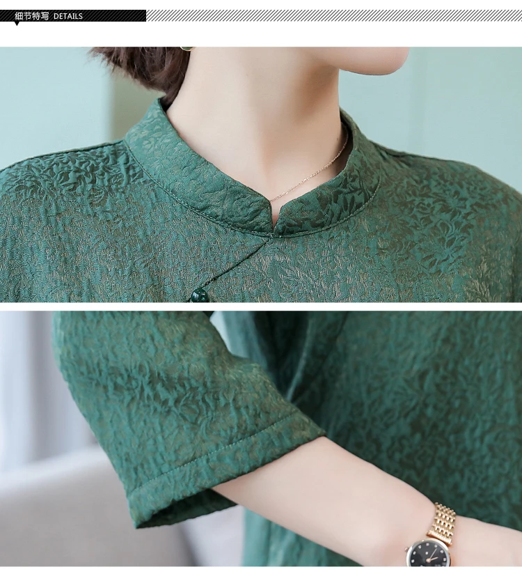 Женское платье большого размера, M-4XL, весна, Ретро стиль, cheongsam, платье с принтом, свободное платье, высокое качество, элегантное платье, DV635