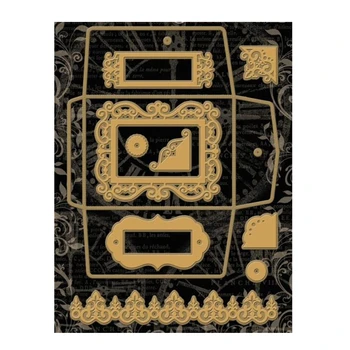 

New 2020 DIY Metal Cutting Die Cuts and Scrapbooking For Paper Making Stitched Background Envelop Box Embossing Frame Card Craft