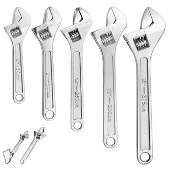

Carbon Steel Open End Wrench Adjustable Spanner Multi-functional Water Pipe Auto Repairing Hardware Anti-rust Hand Tools