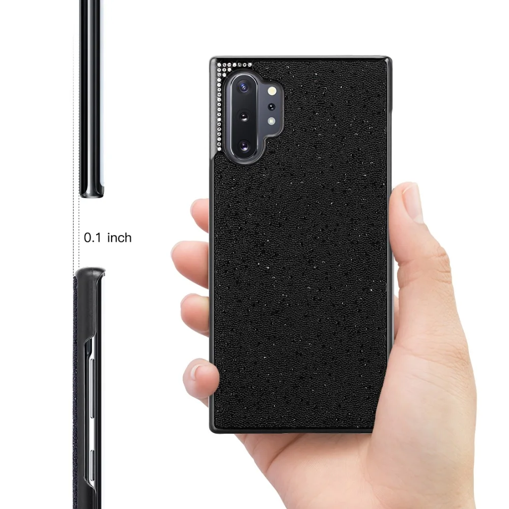 Модный сверкающий блестящий чехол для телефона samsung Galaxy Note 10 Plus порошок блестки Алмазная крышка для Galaxy Note 10 Plus