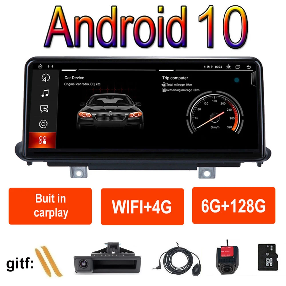 6 + 128 ГБ Carplay Android 10 0 автомобильный радиоприемник стереоплеер GPS-навигация для BMW X5
