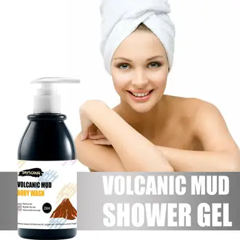 

Volcanic Mud Shower Gel Whole Body Wash Fast Whitening Deep Clean Skin Moisturizing Exfoliating Body Care 250ml