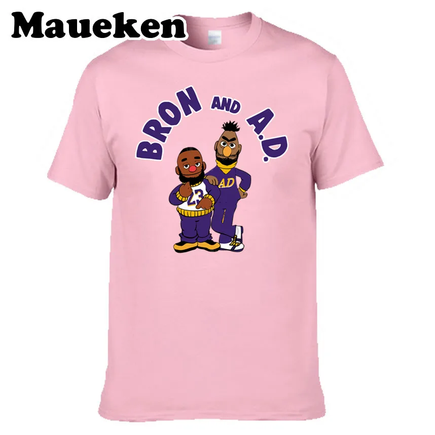 12 Мужская футболка BRON AND AD 23 LeBron James 23 Anthony Davis 3 одежда футболка мужская футболка с круглым вырезом W19100801 - Цвет: 12