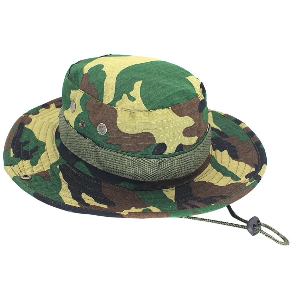 Camouflage man fisherman bucket hat winter designer caps men high quality outdoor mens hats wide brim felt casquette#3