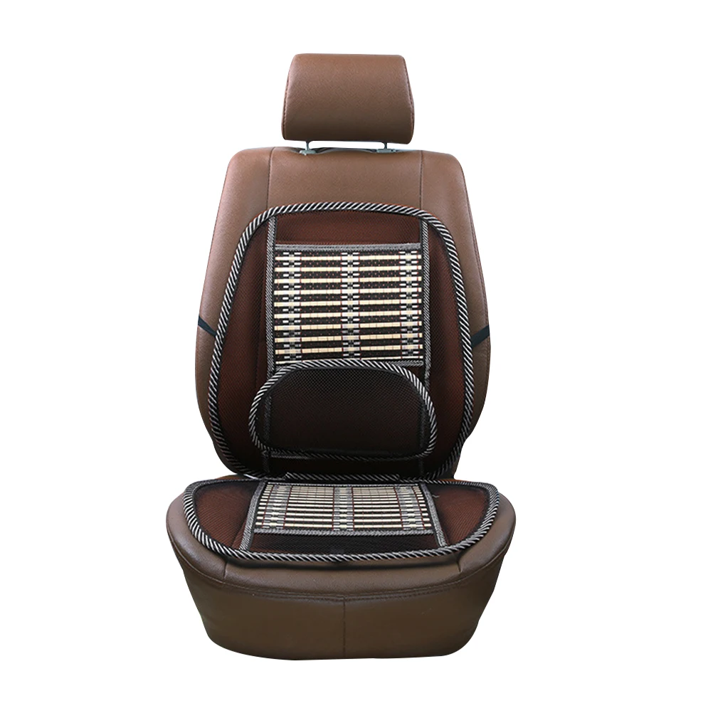 

Universal Seat Cover Cushion Bamboo Slice Cool Mat Waist SUpport Mat For Auto Car Office Home