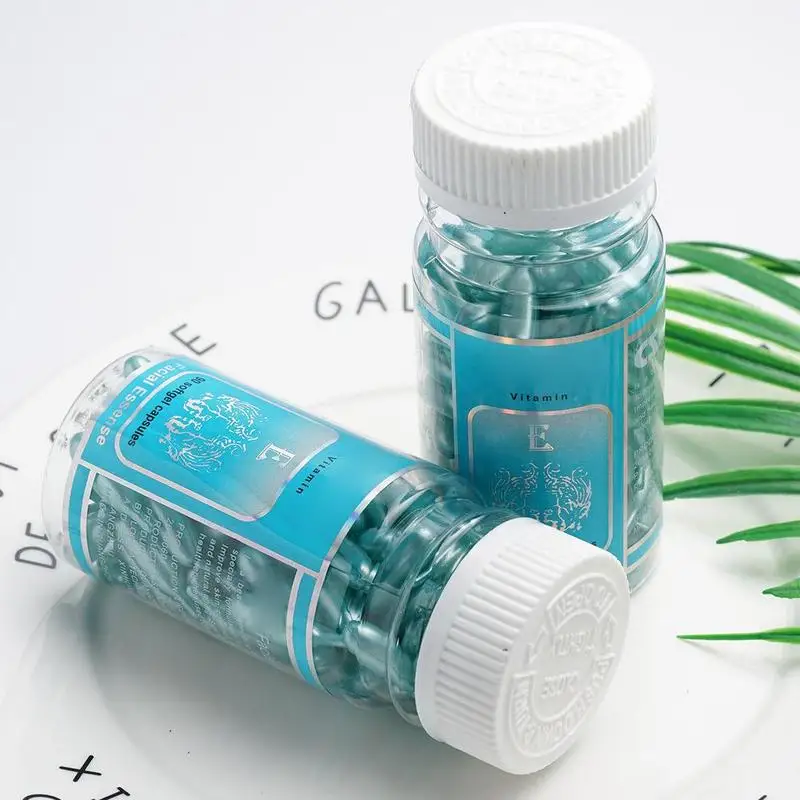 90 Pcs Aloe Vera Vitamin E Serum Face Care Capsule Cream Repair Ance Scar Anti Aging Moisturizing Whiten Brighten Skin