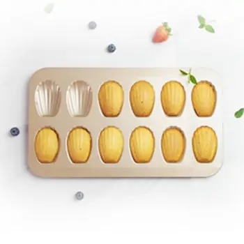 

12Cup Nonstick Madeleine Pan Shell Shaped Carbon Steel Mold Baking Mould Tools M0XD