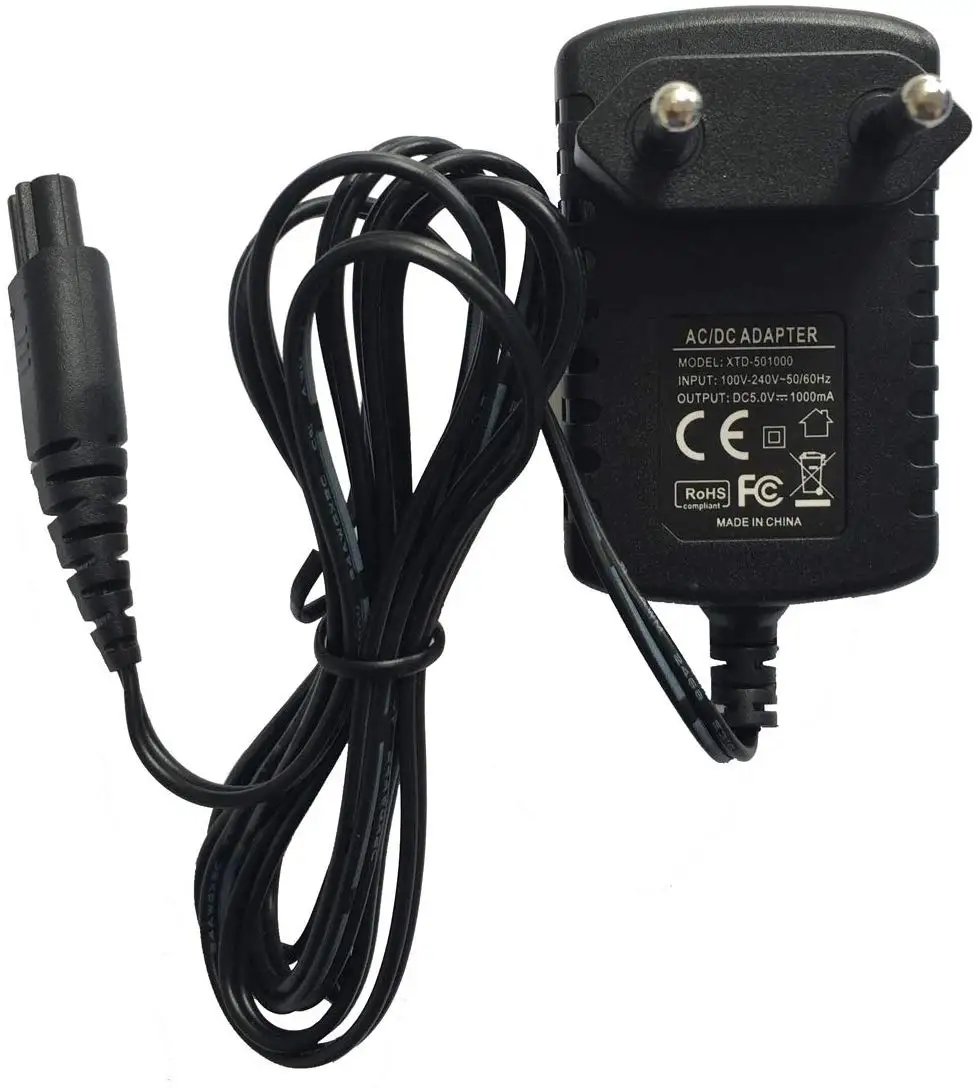 5V 1A Power Adapter Charger for Remington Shaver Beard Trimmer Razor XR1330 XR1350 XR1400 PF7500 XF8500 HC5870 MB4900 PF7600